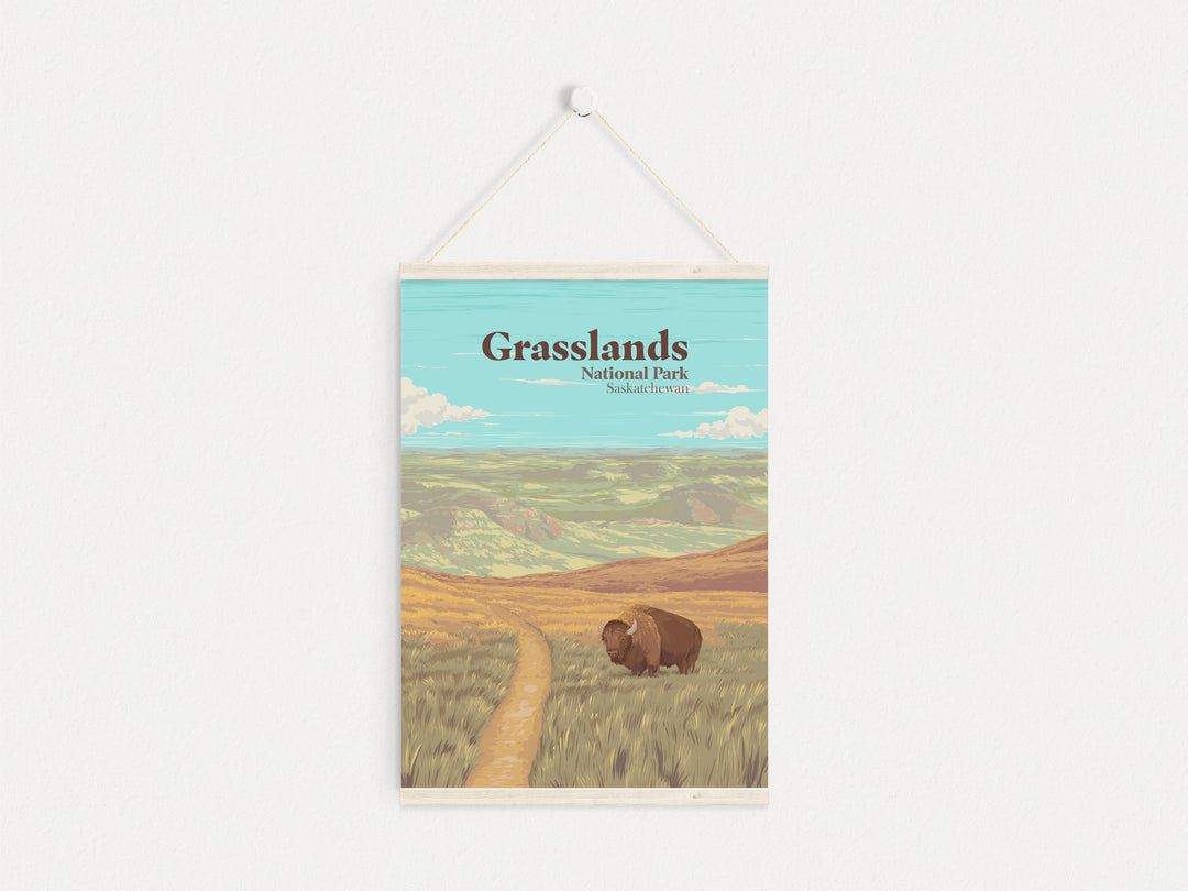 Grasslands National Park Canada Travel Poster