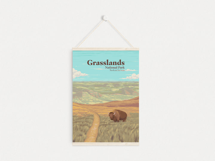 Grasslands National Park Canada Travel Poster