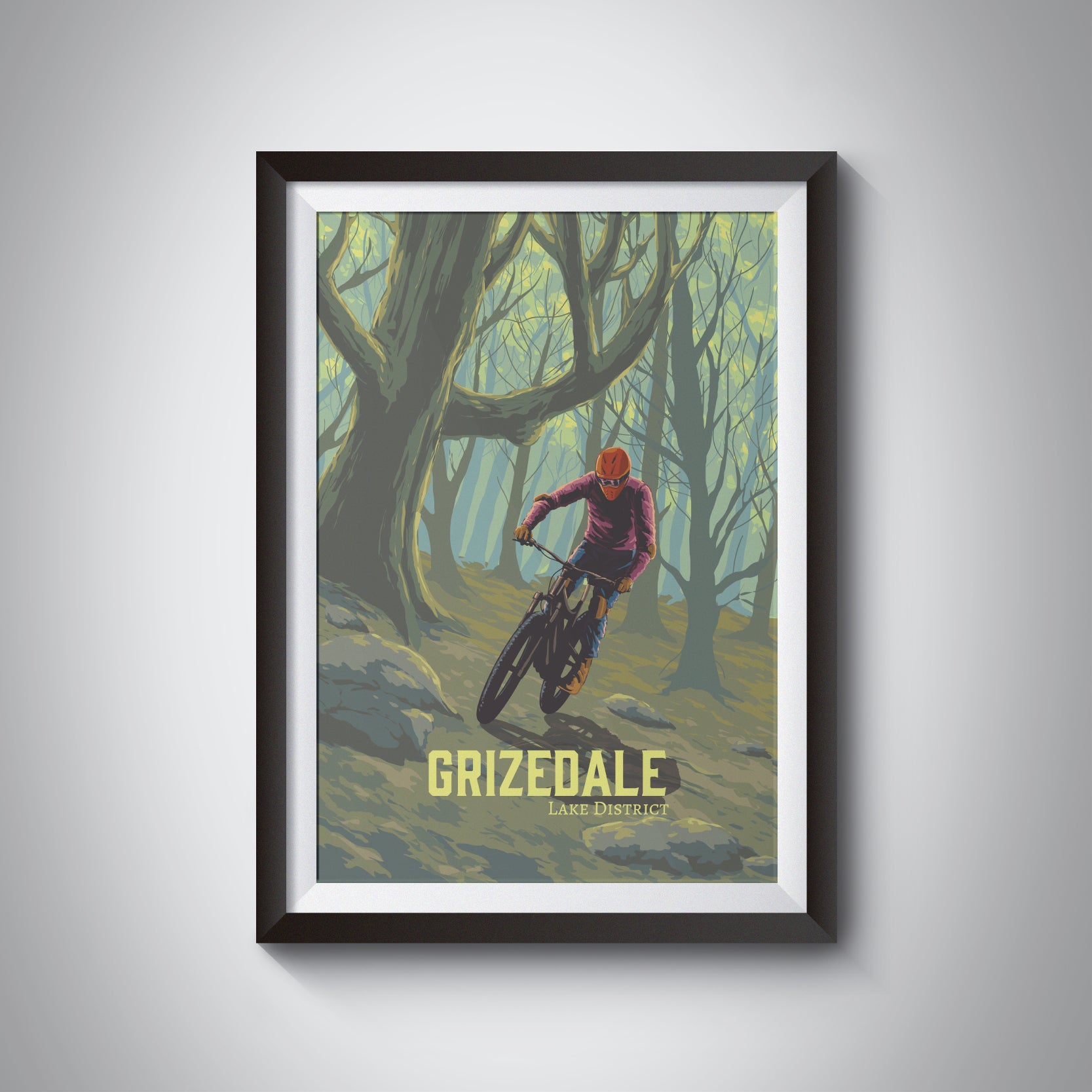 Grizedale Mountain Biking Travel Poster