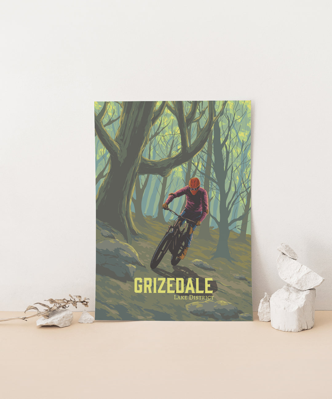 Grizedale Mountain Biking Travel Poster