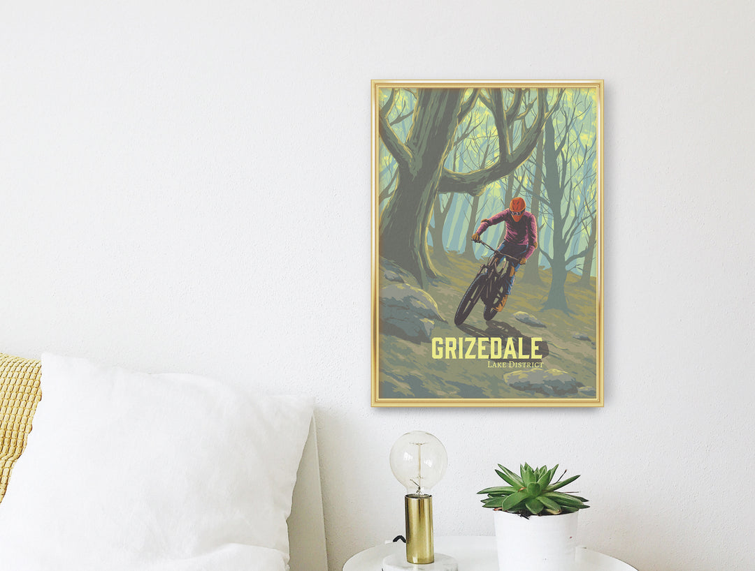 Grizedale Mountain Biking Travel Poster