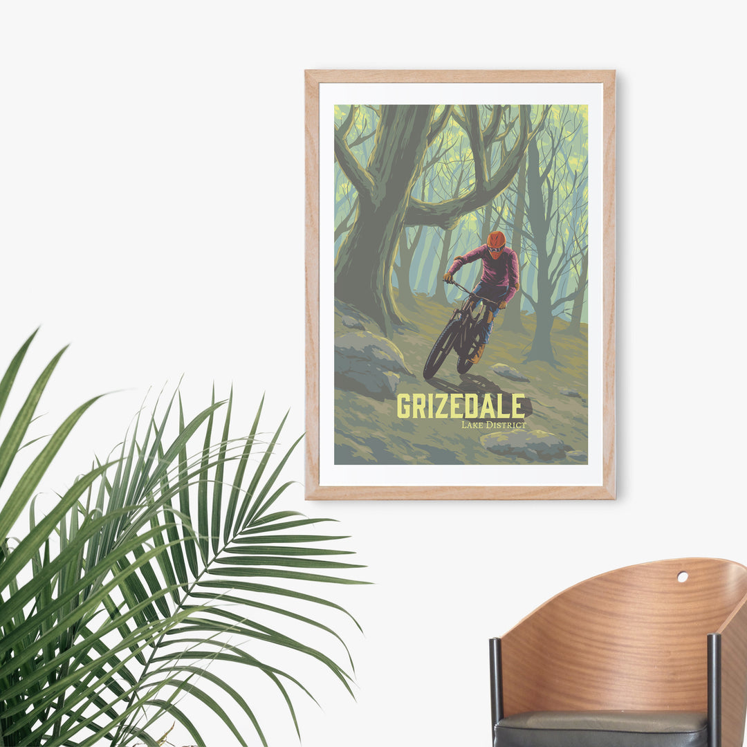 Grizedale Mountain Biking Travel Poster