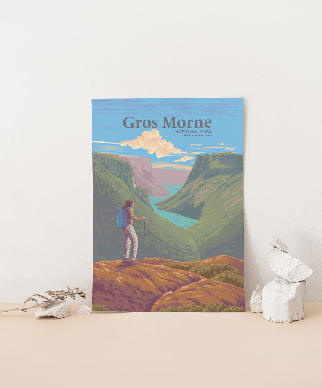 Gros Morne National Park, Newfoundland Canada Travel Poster