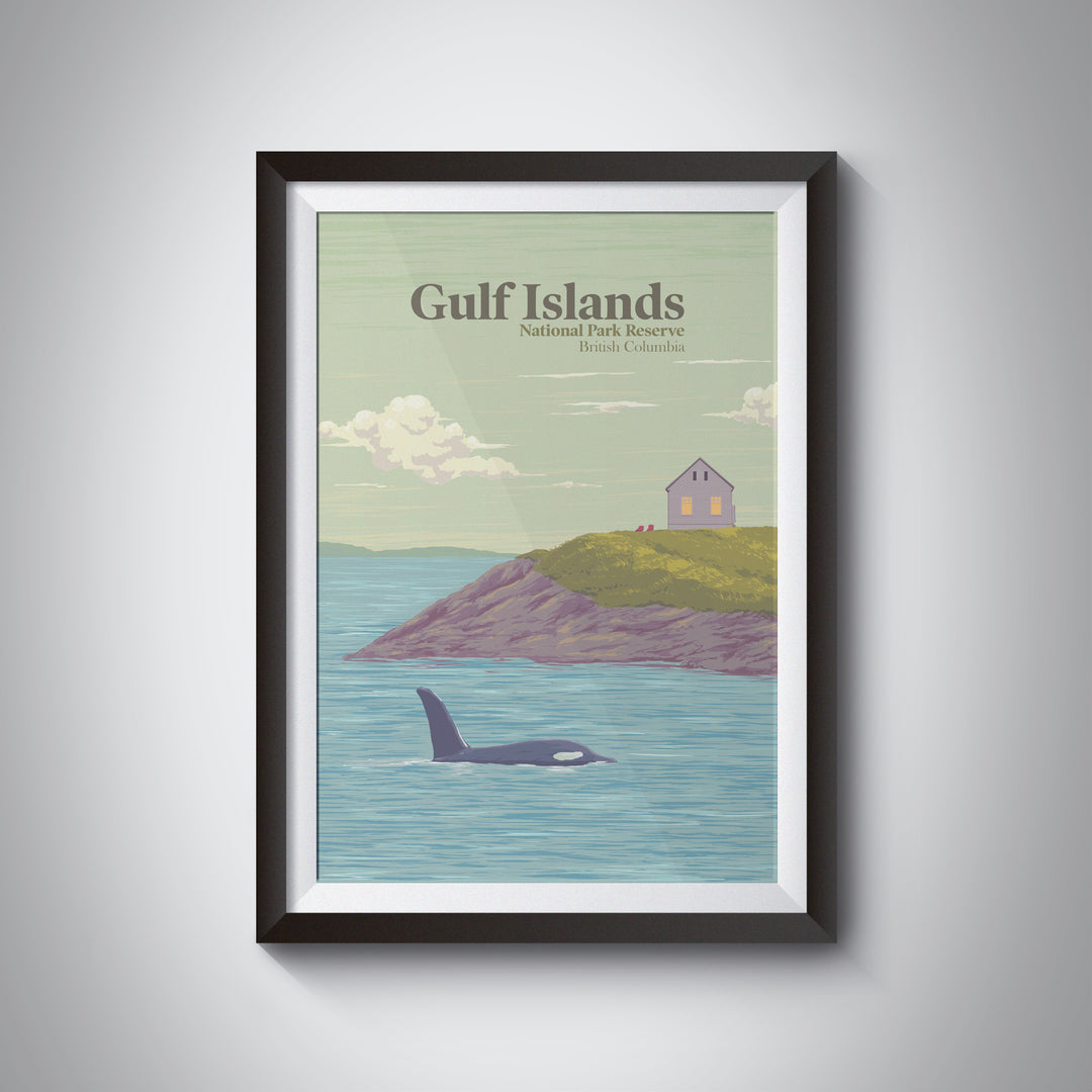 Gulf Islands National Park Reserve Canada Travel Poster