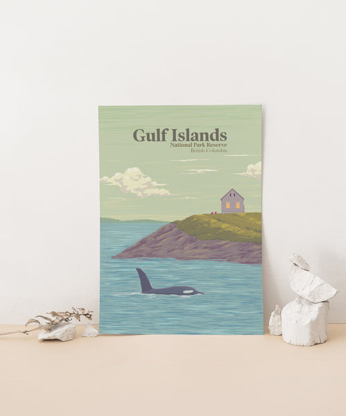 Gulf Islands National Park Reserve Canada Travel Poster