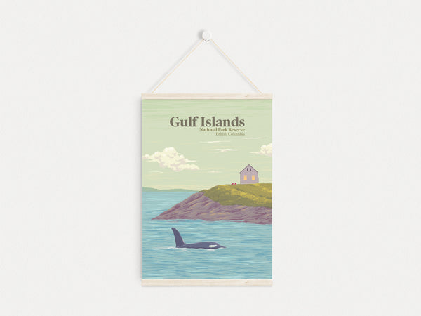 Gulf Islands National Park Reserve Canada Travel Poster
