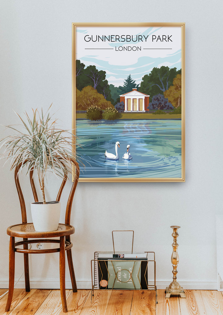 Gunnersbury Park London Travel Poster