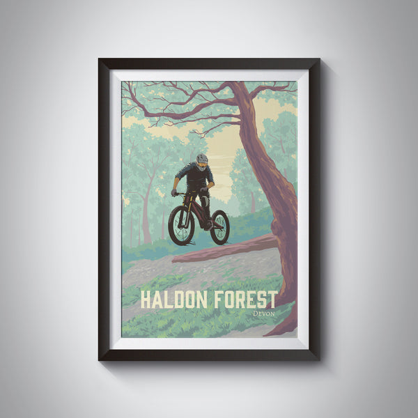Haldon Forest Mountain Biking Travel Poster