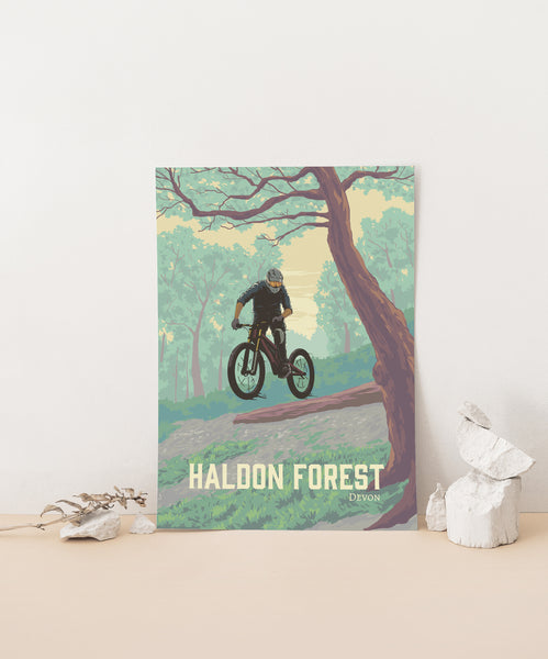 Haldon Forest Mountain Biking Travel Poster