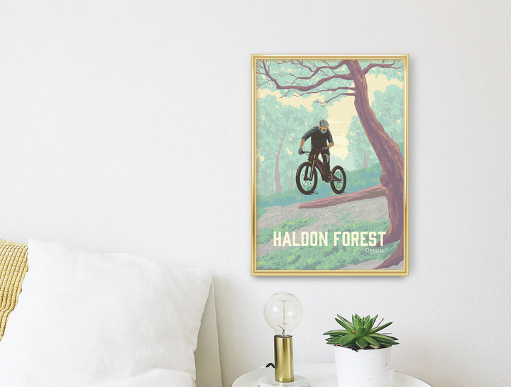 Haldon Forest Mountain Biking Travel Poster