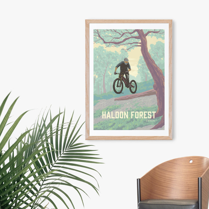 Haldon Forest Mountain Biking Travel Poster