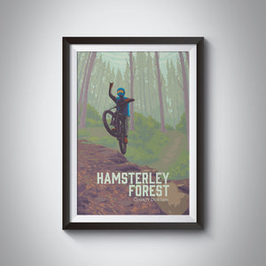 Hamsterley Forest Mountain Biking Travel Poster