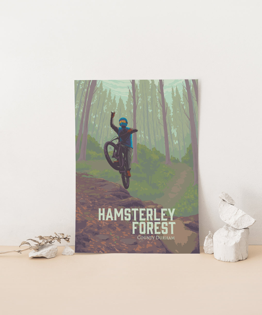 Hamsterley Forest Mountain Biking Travel Poster