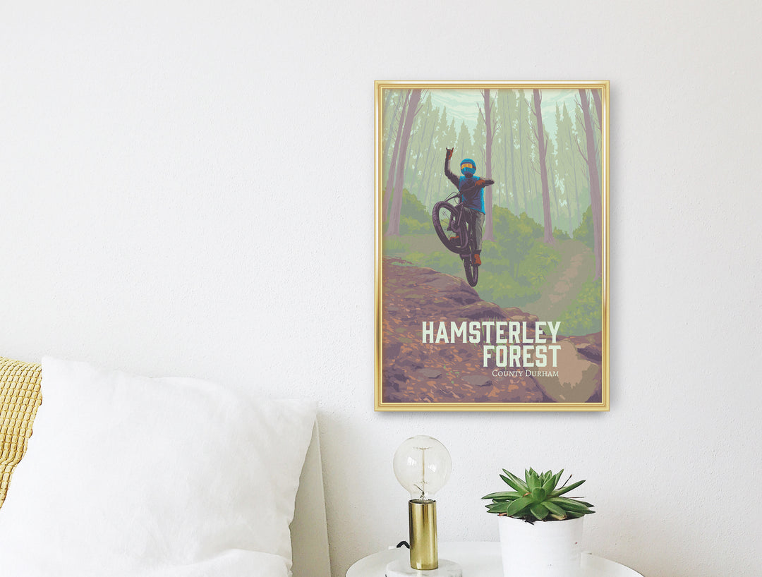 Hamsterley Forest Mountain Biking Travel Poster