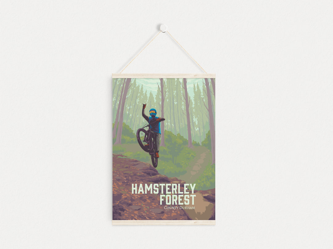 Hamsterley Forest Mountain Biking Travel Poster