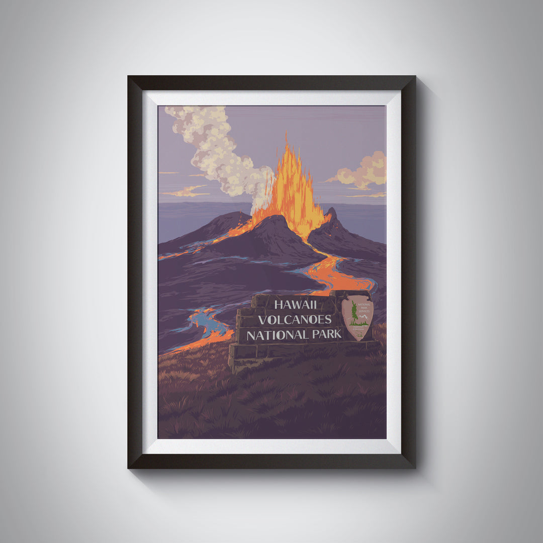 Hawaiʻi Volcanoes National Park Travel Poster