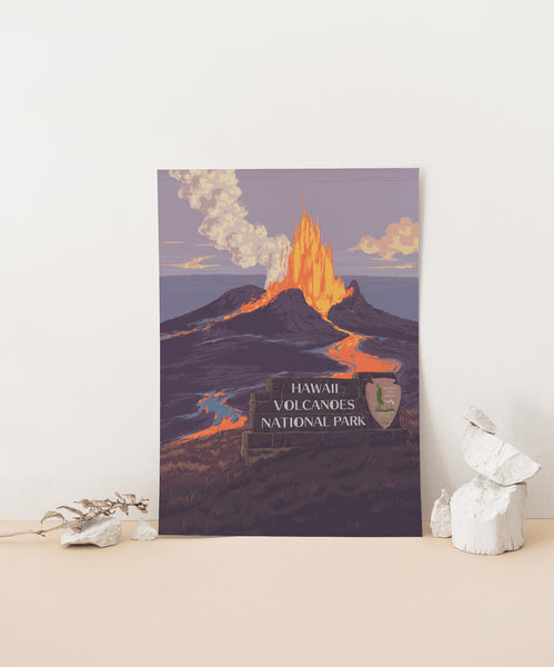Hawaiʻi Volcanoes National Park Travel Poster