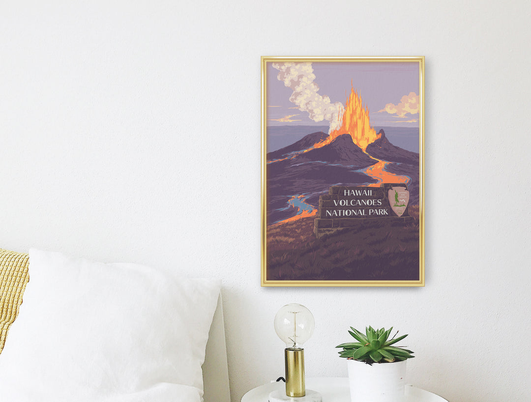 Hawaiʻi Volcanoes National Park Travel Poster