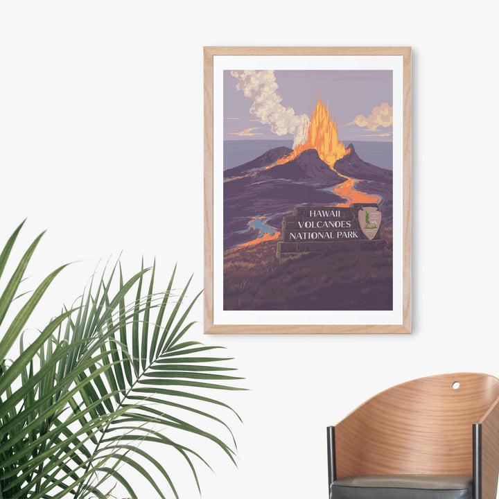 Hawaiʻi Volcanoes National Park Travel Poster