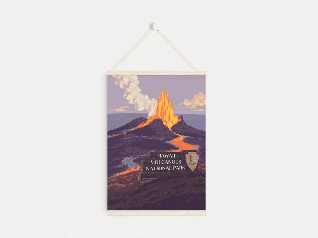 Hawaiʻi Volcanoes National Park Travel Poster