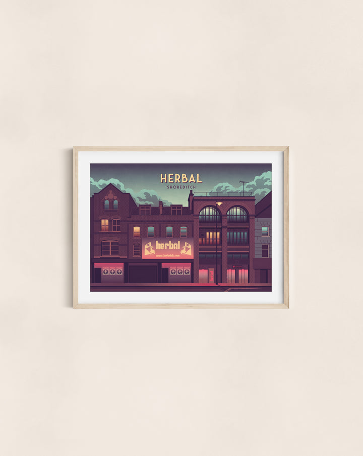 Herbal Shoreditch Nightclub Travel Poster