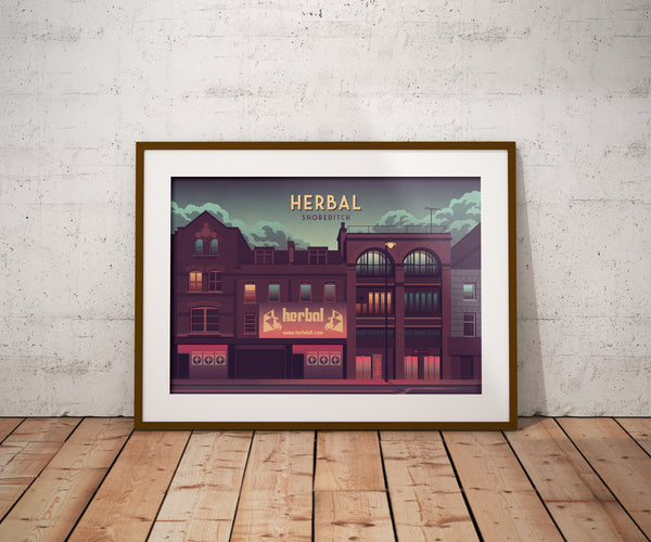 Herbal Shoreditch Nightclub Travel Poster