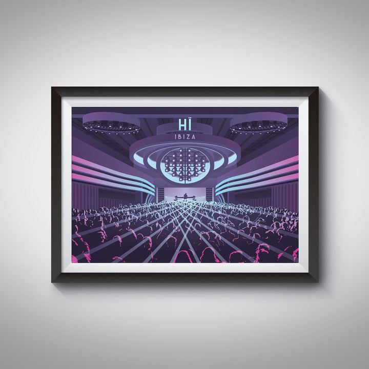 Hi Nightclub Ibiza Travel Poster