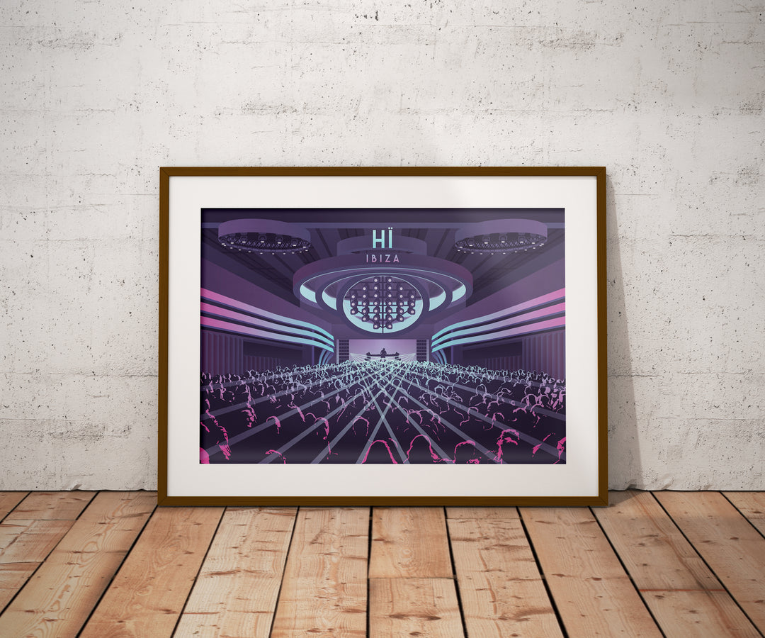 Hi Nightclub Ibiza Travel Poster