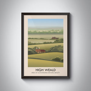 High Weald AONB Travel Poster