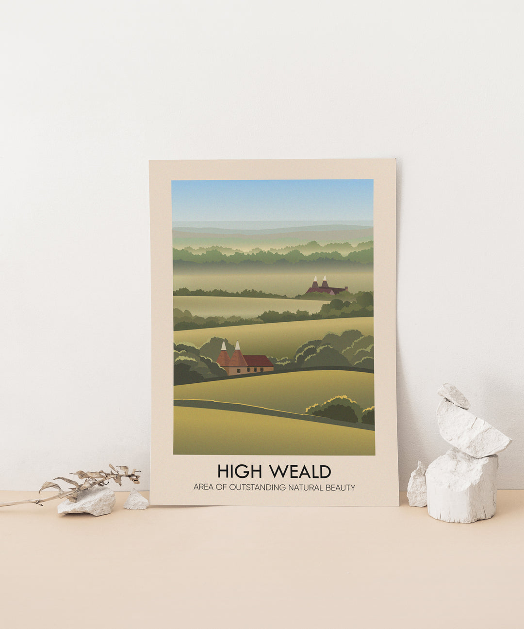 High Weald AONB Travel Poster