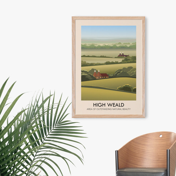 High Weald AONB Travel Poster