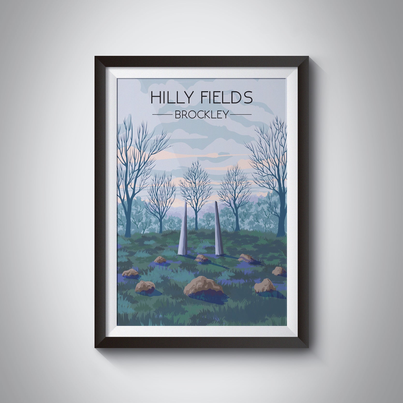 Hilly Fields London Park Travel Poster