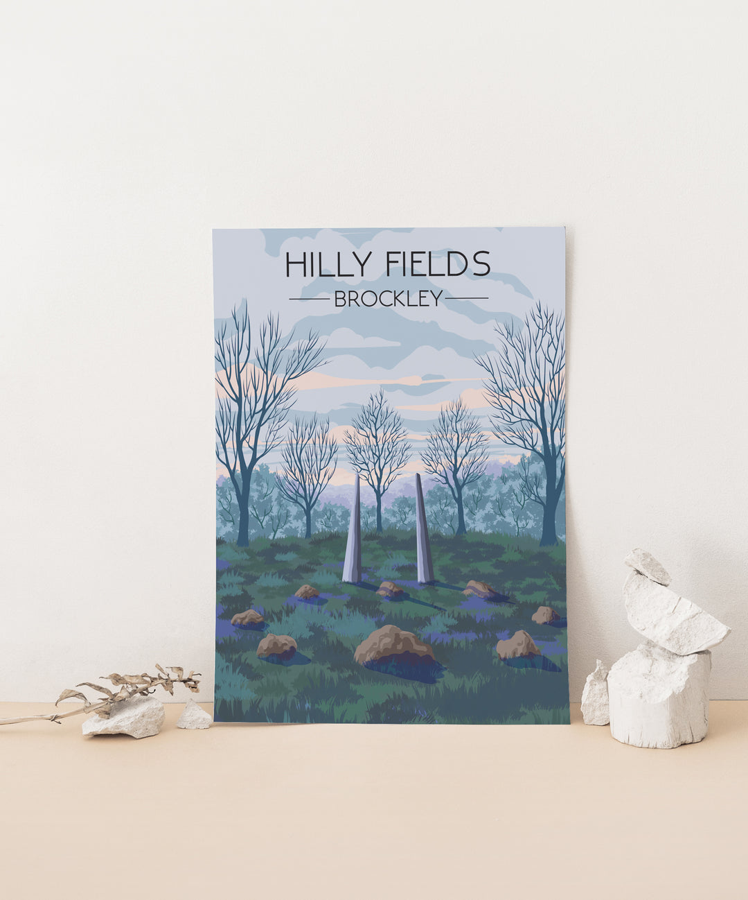 Hilly Fields London Park Travel Poster