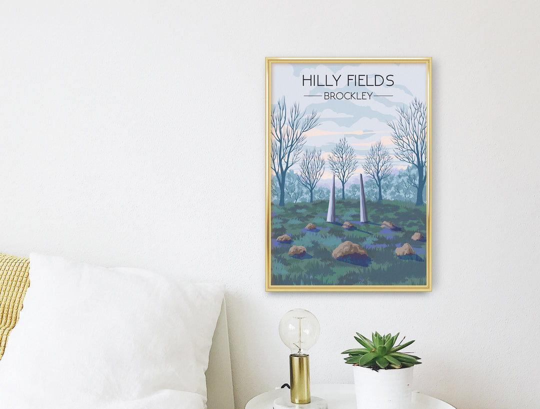 Hilly Fields London Park Travel Poster