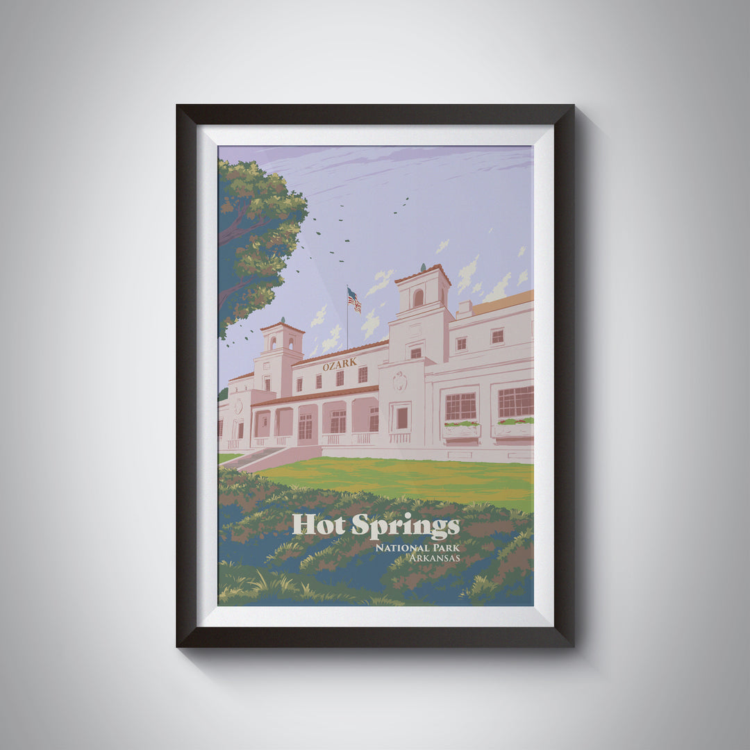 Hot Springs National Park Travel Poster