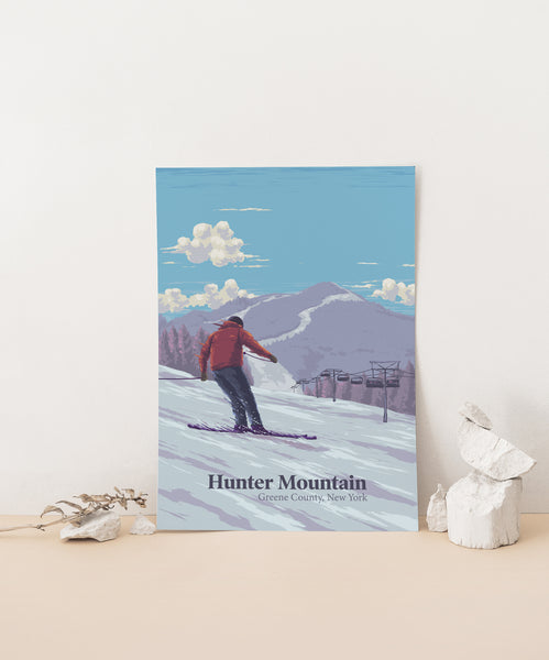 Hunter Mountain Ski Resort Travel Poster