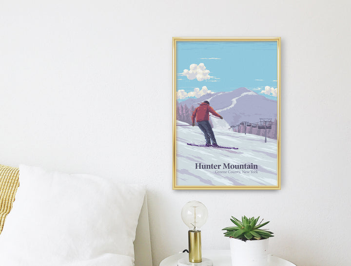 Hunter Mountain Ski Resort Travel Poster