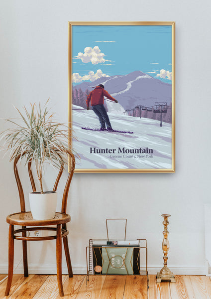 Hunter Mountain Ski Resort Travel Poster