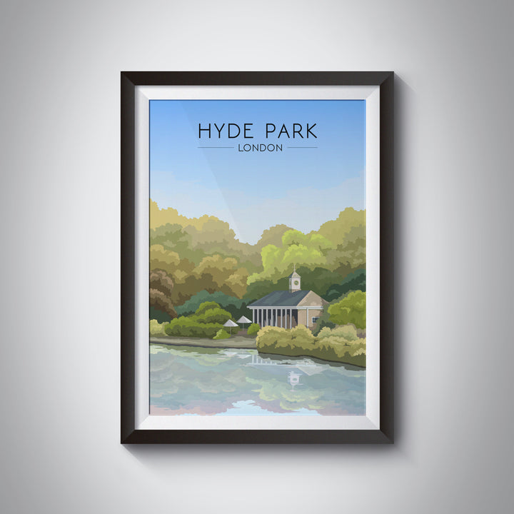 Hyde Park London Travel Poster