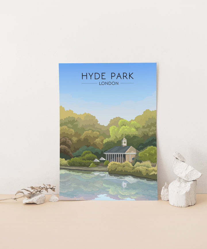 Hyde Park London Travel Poster