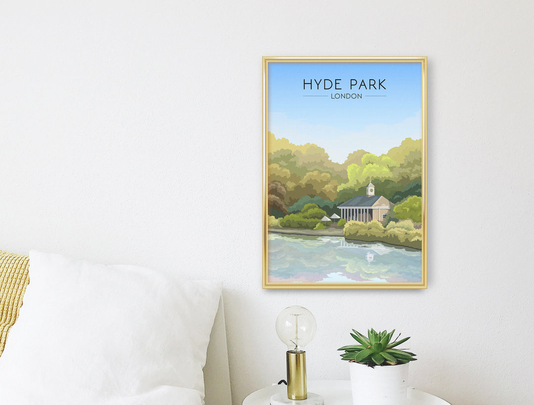 Hyde Park London Travel Poster