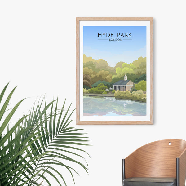 Hyde Park London Travel Poster