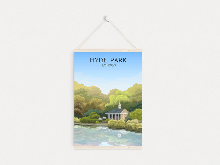 Hyde Park London Travel Poster