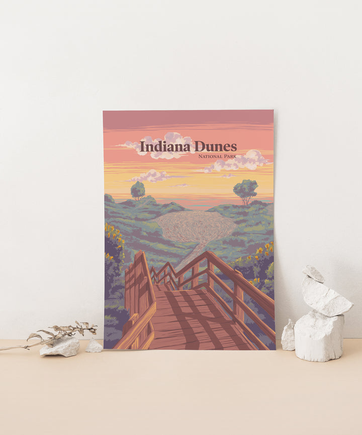 Indiana Dunes National Park Travel Poster