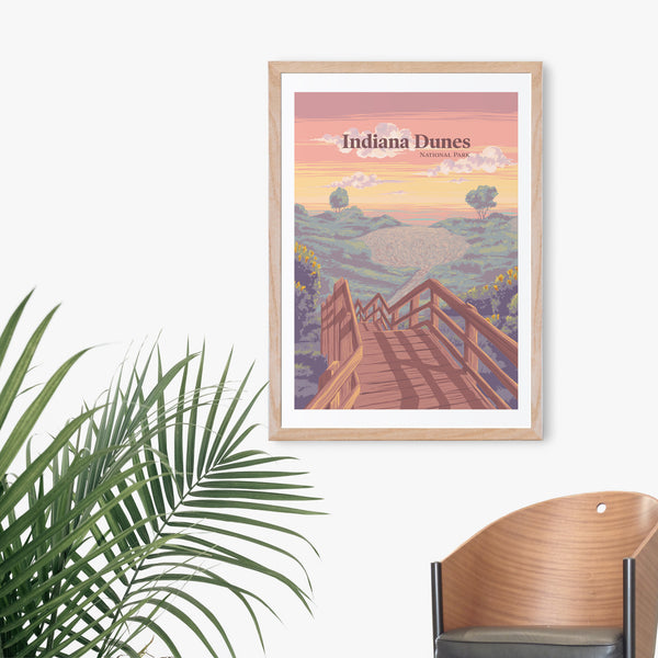 Indiana Dunes National Park Travel Poster