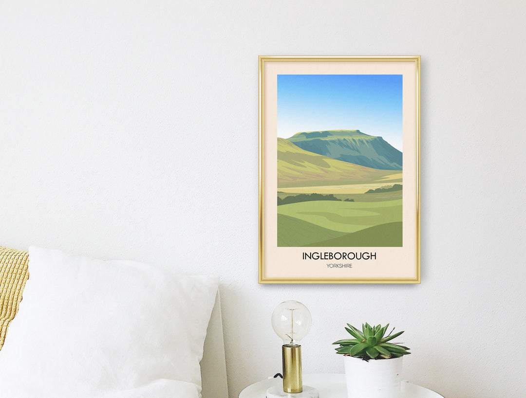 Ingleborough Yorkshire Dales Travel Poster