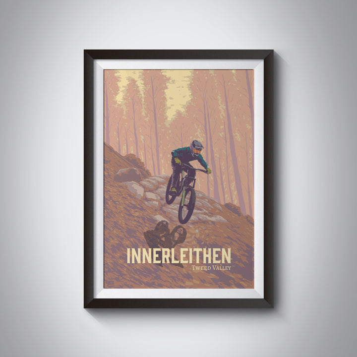 Innerleithen Mountain Biking Travel Poster