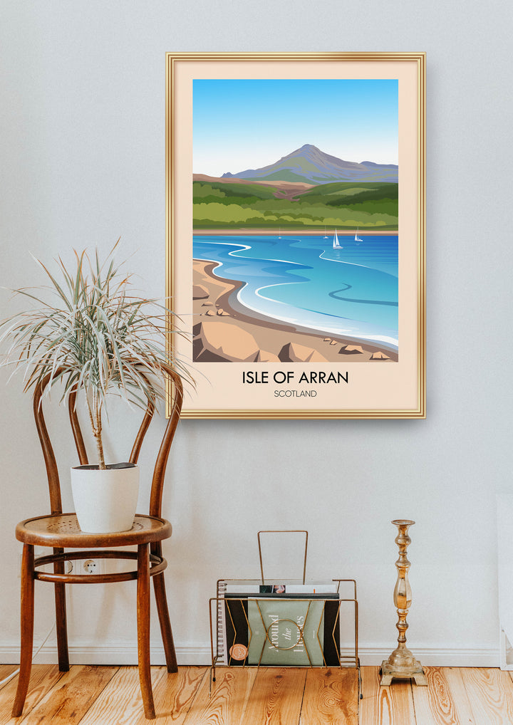 Isle of Arran Scotland Travel Poster