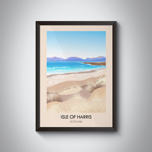 Isle of Harris Scotland Travel Poster
