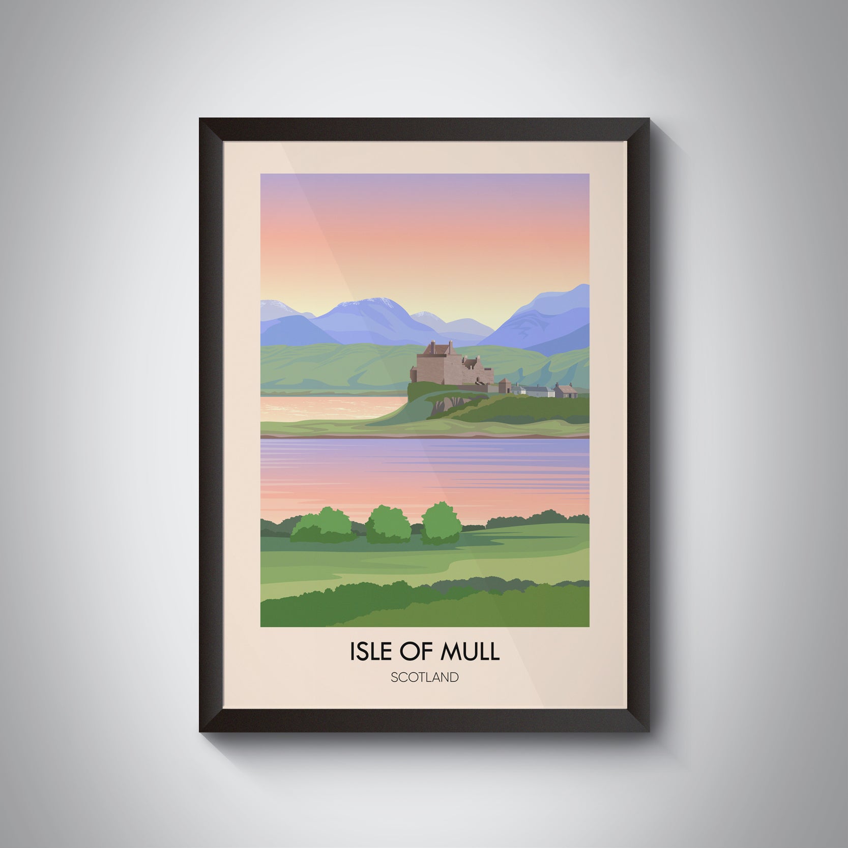 Isle of Mull Scotland Travel Poster